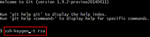SSH keygen screenshot